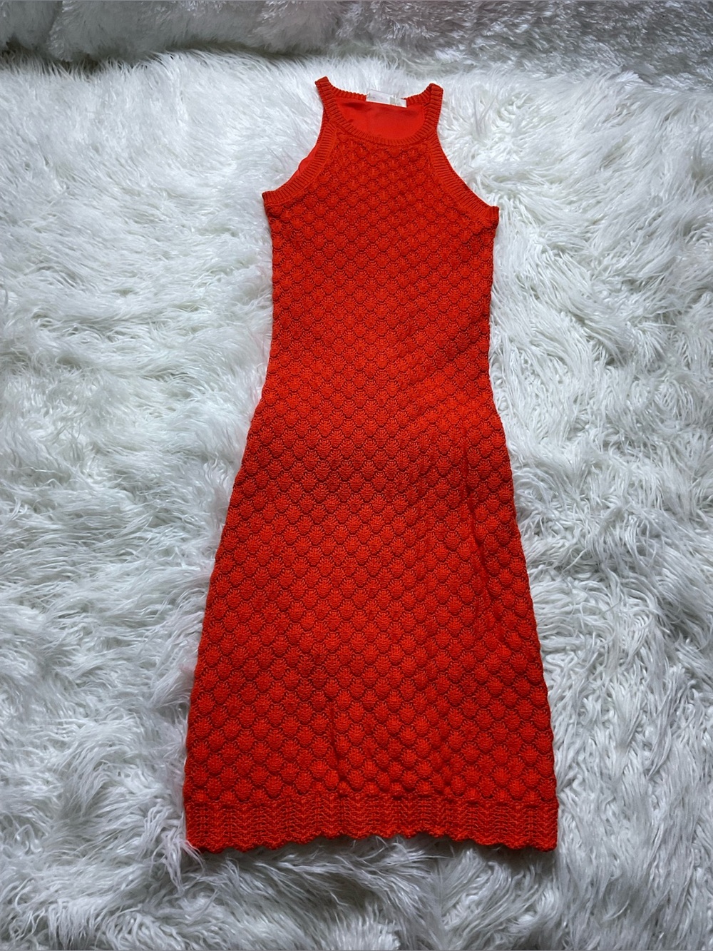 Eliza J Ora Crochet Knit Midi Dress